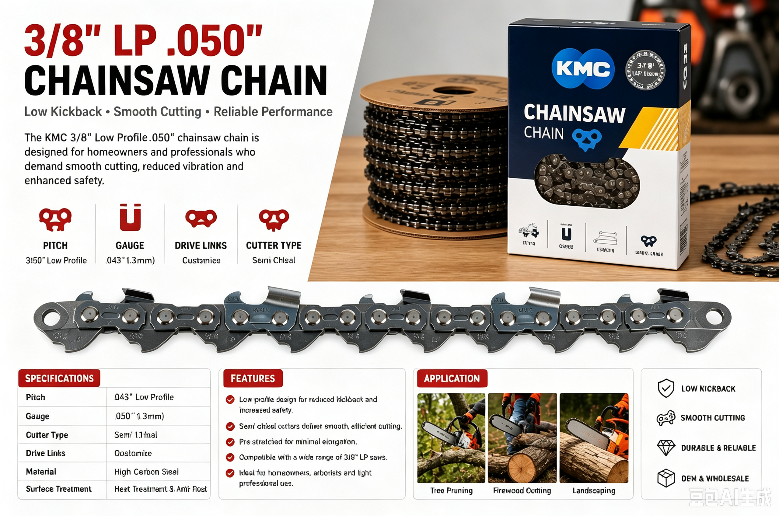 KMC chainsaw chain product image